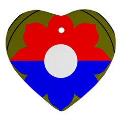 United States Army 9th Infantry Division Shoulder Sleeve Insignia Heart Ornament (two Sides) by abbeyz71