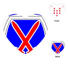 United States Army 10th Mountain Division Shoulder Sleeve Insignia Playing Cards (heart) by abbeyz71