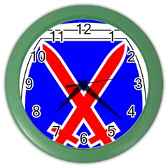 United States Army 10th Mountain Division Shoulder Sleeve Insignia Color Wall Clock by abbeyz71