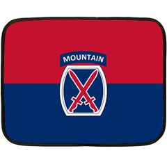 Flag Of United States Army 10th Mountain Division Fleece Blanket (mini) by abbeyz71
