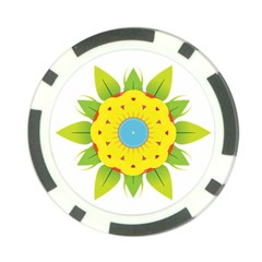 Abstract Flower Poker Chip Card Guard (10 Pack)