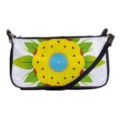 Abstract Flower Shoulder Clutch Bag by Alisyart