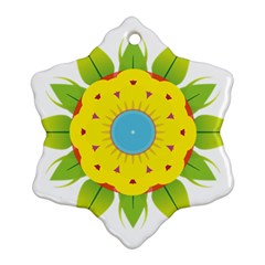 Abstract Flower Snowflake Ornament (two Sides)