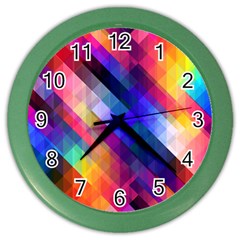 Abstract Background Colorful Color Wall Clock by Alisyart