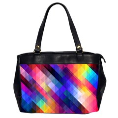 Abstract Background Colorful Oversize Office Handbag (2 Sides)
