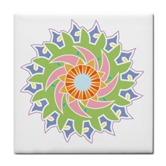 Abstract Flower Mandala Face Towel