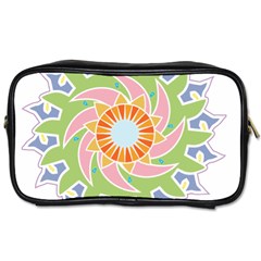 Abstract Flower Mandala Toiletries Bag (one Side)