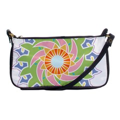 Abstract Flower Mandala Shoulder Clutch Bag by Alisyart