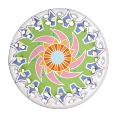 Abstract Flower Mandala Ornament (round Filigree)