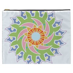 Abstract Flower Mandala Cosmetic Bag (xxxl)