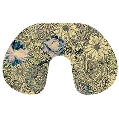 Abstract Art Botanical Travel Neck Pillows by Alisyart