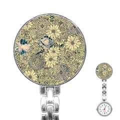 Abstract Art Botanical Stainless Steel Nurses Watch by Alisyart