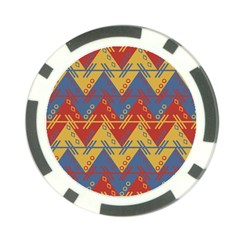 Aztec South American Pattern Zig Poker Chip Card Guard