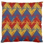 Aztec South American Pattern Zig Large Flano Cushion Case (One Side) Front