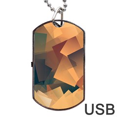 Background Triangle Dog Tag Usb Flash (one Side)