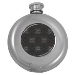 Background Star Pattern Round Hip Flask (5 Oz) by Alisyart