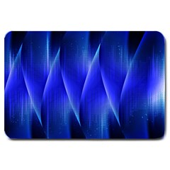 Audio Sound Soundwaves Art Blue Large Doormat 