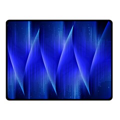 Audio Sound Soundwaves Art Blue Fleece Blanket (small) by Alisyart