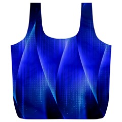 Audio Sound Soundwaves Art Blue Full Print Recycle Bag (xl)