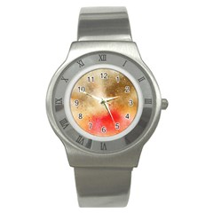 Abstract Space Watercolor Stainless Steel Watch