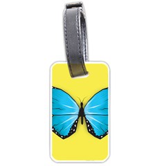 Butterfly Blue Insect Luggage Tags (one Side) 