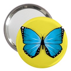 Butterfly Blue Insect 3  Handbag Mirrors
