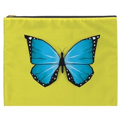 Butterfly Blue Insect Cosmetic Bag (xxxl)