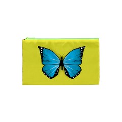 Butterfly Blue Insect Cosmetic Bag (xs)