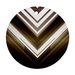 Chevron Triangle Round Ornament (Two Sides) Back