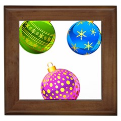 Christmas Ornaments Ball Framed Tiles