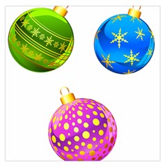 Christmas Ornaments Ball Large Satin Scarf (square)