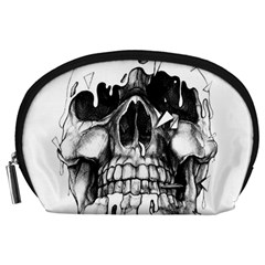 Black Skull Accessory Pouch (large) by Alisyart