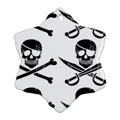 Bone Skull Snowflake Ornament (two Sides)