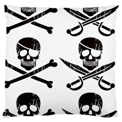 Bone Skull Large Cushion Case (one Side) by Alisyart