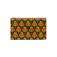 Background Triangle Abstract Golden Cosmetic Bag (small)