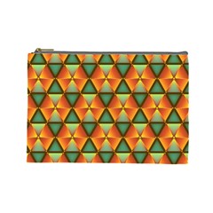 Background Triangle Abstract Golden Cosmetic Bag (large) by Alisyart