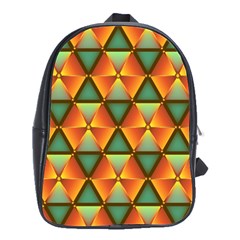 Background Triangle Abstract Golden School Bag (large)