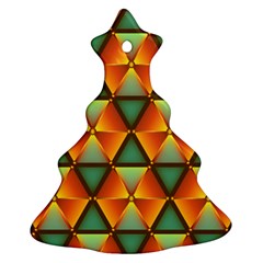 Background Triangle Abstract Golden Ornament (christmas Tree) 