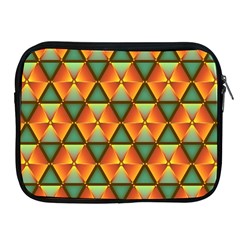 Background Triangle Abstract Golden Apple Ipad 2/3/4 Zipper Cases