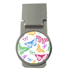 Butterfly Rainbow Money Clips (round)  by Alisyart