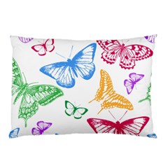 Butterfly Rainbow Pillow Case by Alisyart