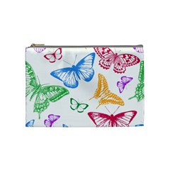 Butterfly Rainbow Cosmetic Bag (medium) by Alisyart