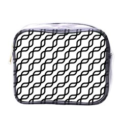 Diagonal Stripe Pattern Mini Toiletries Bag (one Side)