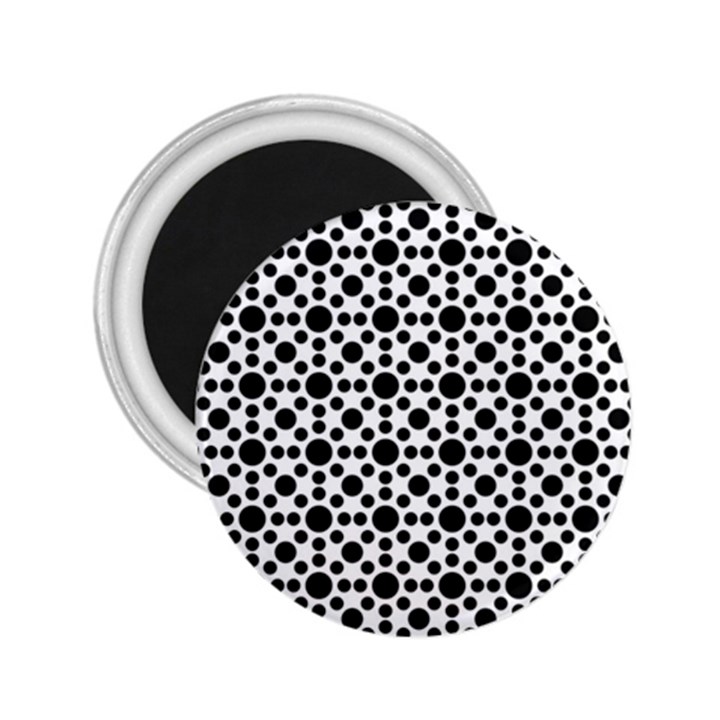 Dot Circle Black 2.25  Magnets