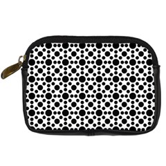 Dot Circle Black Digital Camera Leather Case by Alisyart