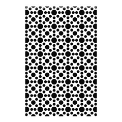 Dot Circle Black Shower Curtain 48  X 72  (small) 