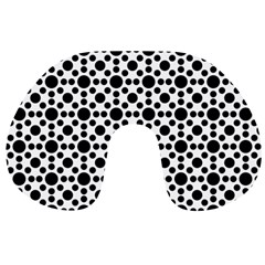 Dot Circle Black Travel Neck Pillows