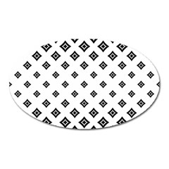 Concentric Halftone Wallpaper Oval Magnet