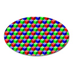 Colorful Prismatic Rainbow Oval Magnet by Alisyart