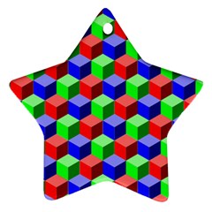 Colorful Prismatic Rainbow Star Ornament (two Sides) by Alisyart